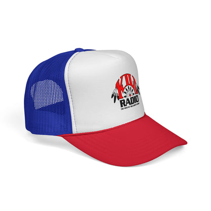 KILI Radio Trucker Cap — Retro Native-Inspired Logo Mesh Hat