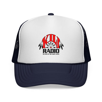 KILI Radio Trucker Cap — Retro Native-Inspired Logo Mesh Hat