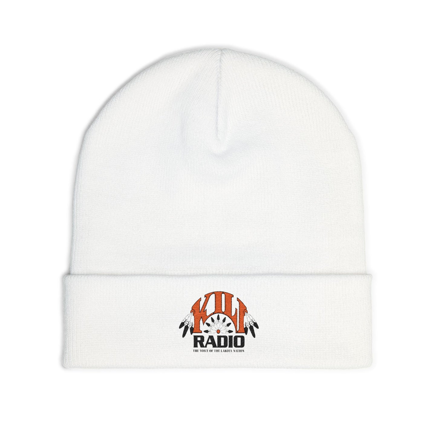 Embroidered 'KILL RADIO' Knit Beanie - Retro Radio Logo Winter Hat