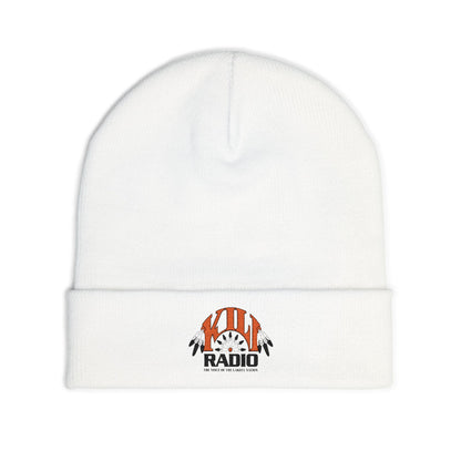 Embroidered 'KILL RADIO' Knit Beanie - Retro Radio Logo Winter Hat