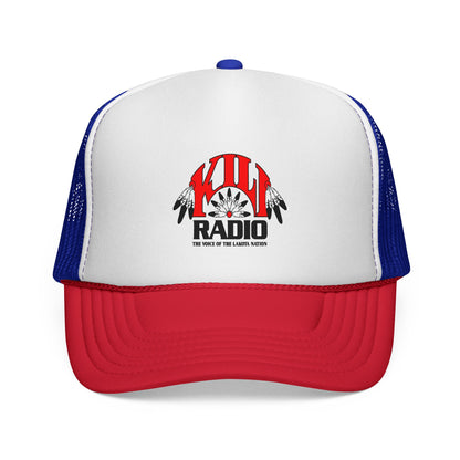 KILI Radio Trucker Cap — Retro Native-Inspired Logo Mesh Hat