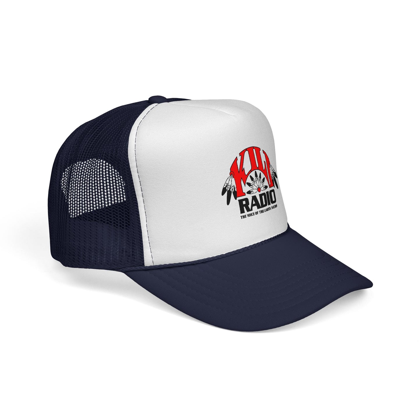 KILI Radio Trucker Cap — Retro Native-Inspired Logo Mesh Hat