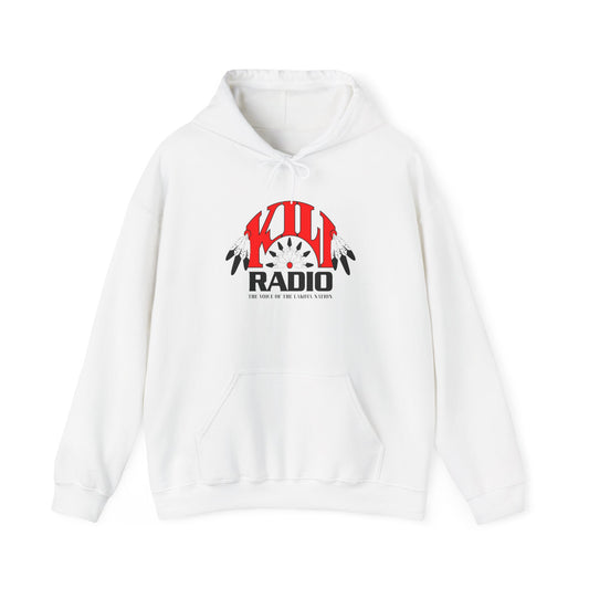 KILI Radio Logo Hoodie – Vintage Dial Graphic Hooded Sweatshirt
