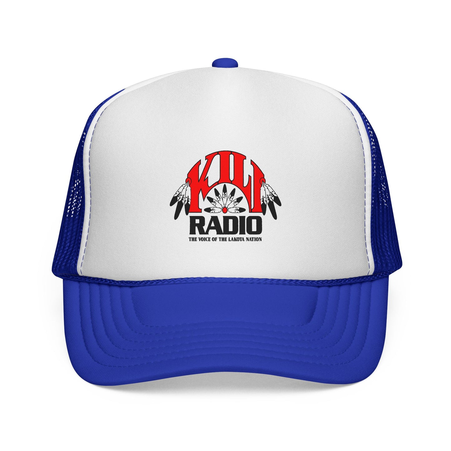 KILI Radio Trucker Cap — Retro Native-Inspired Logo Mesh Hat